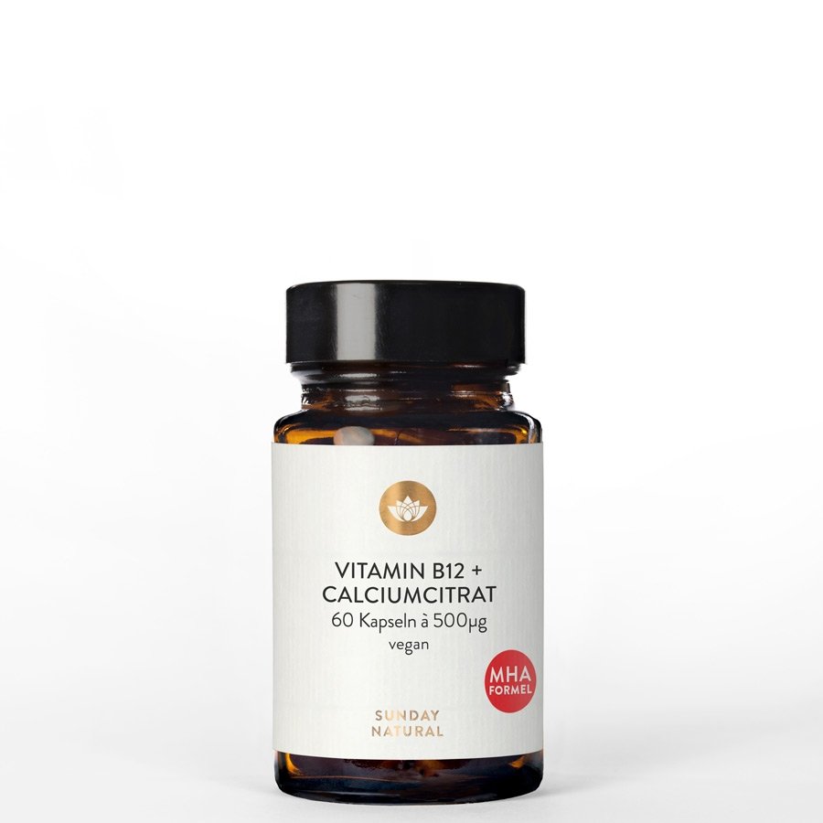 Vitamin B12 500µg MH3A + Calcium, 60 Kapseln