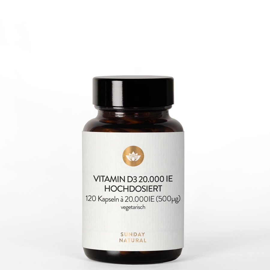 Vitamin D3 20000 IE (500µg) x 120 Kapseln hochdosiert aus USA