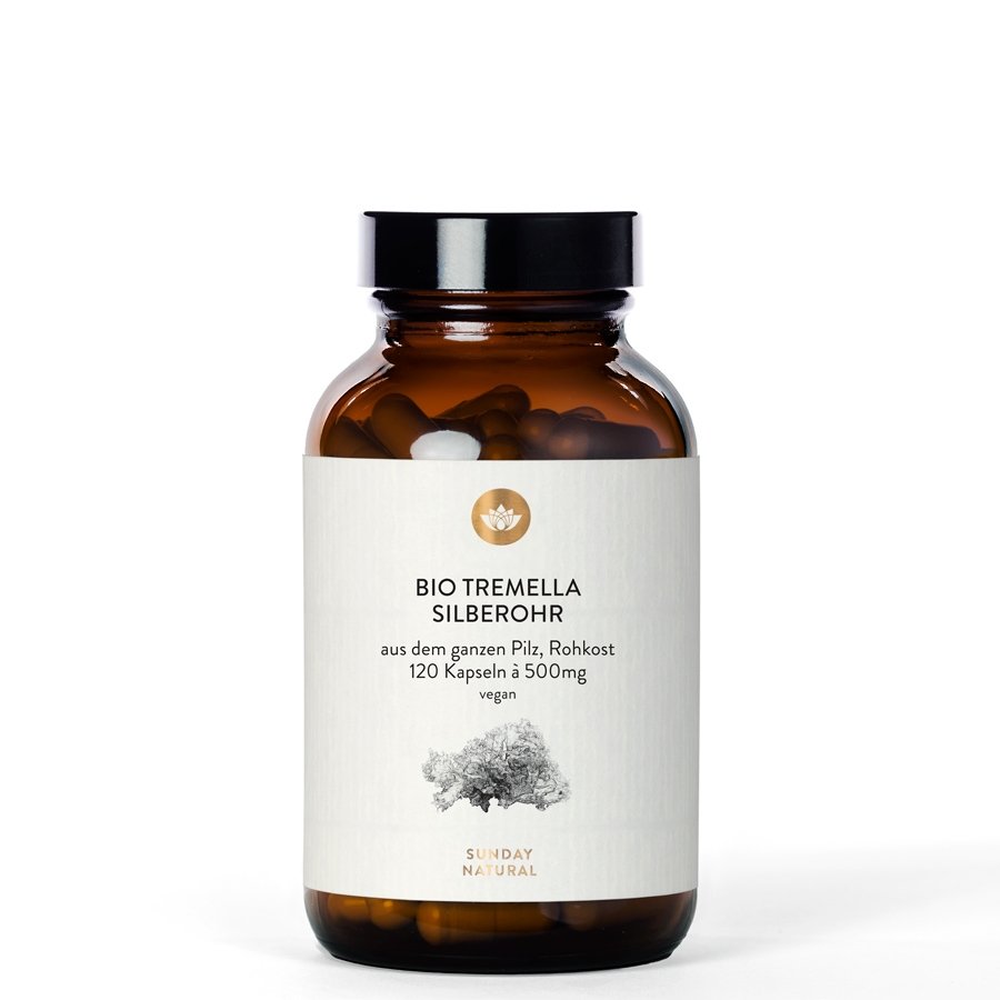 Bio Tremella Pulver in Kapseln 500mg x 120 Rohkostqualität