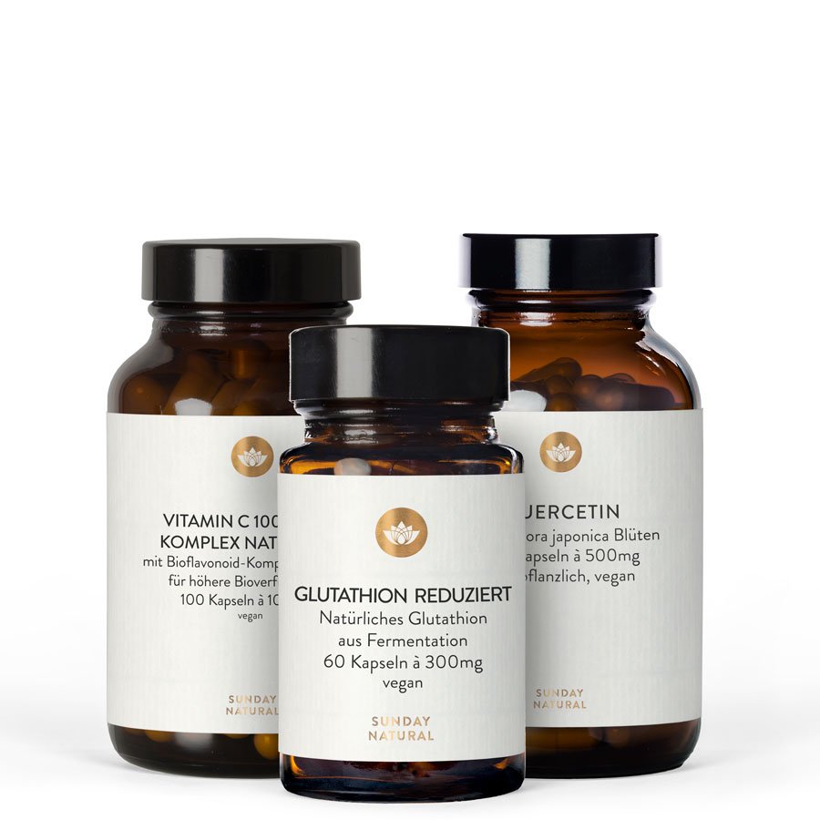 Quercetin, Vitamin C, Glutathion Set kaufen - | SUNDAY NATURAL