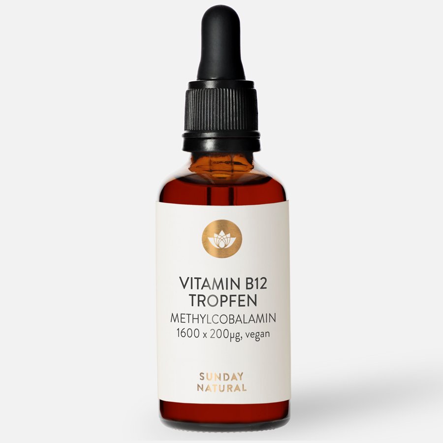 Vitamin B12 Tropfen Methylcobalamin 200µg, bioaktiv, vegan