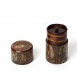 Tea Caddy Japan Natural Cherry Bark with Wooden Box