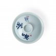 Jingdezhen Kalligraphie Porzellan Gaiwan Fu Rong blau-weiß