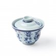 Jingdezhen Kalligraphie Porzellan Gaiwan Fu Lu blau-weiß