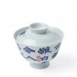 Jingdezhen Kalligraphie Porzellan Gaiwan Ba Xian blau-weiß