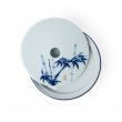 Jingdezhen Kalligraphie Porzellan Hu Cheng Doppelstufig blau-weiß