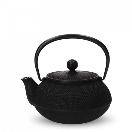Iwachu Tetsu Kyusu Black Arare M