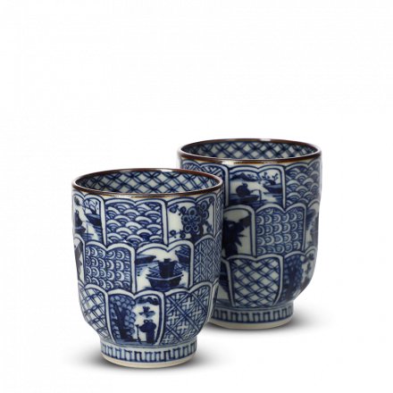 Teetassen Set Japan Porzellan Kikubori-Shonzui