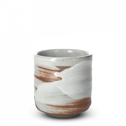 Japanese Clay Teacup Shiro Hake