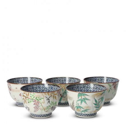 Teetassen Japan Porzellan 5er Set Irodorikachō