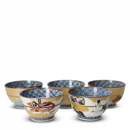 Teetasse Japan Porzellan 5er Set Genji-Monogatari