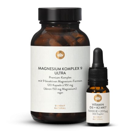 Magnesium Ultra Vitamin D3 + K2 MK7 5000 IE + 200 µg
