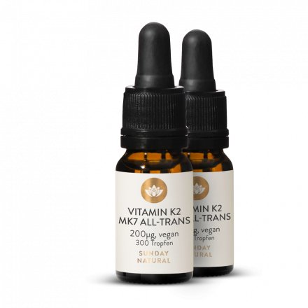 Vitamin K2 MK7 200µg All-Trans, Vegan 600 Drops, High-Dose