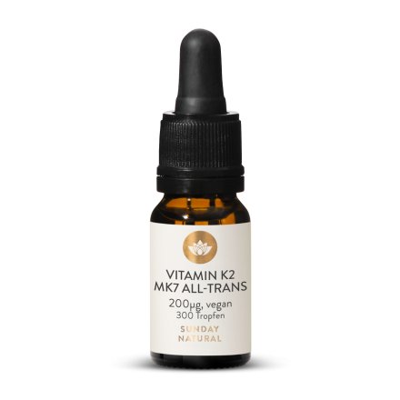 Vitamin K2 MK7 200µg All-Trans, Vegan 300 Drops, High-Dose