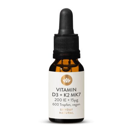 Vitamine D3 200 UI + K2 Mk7 15 µg
