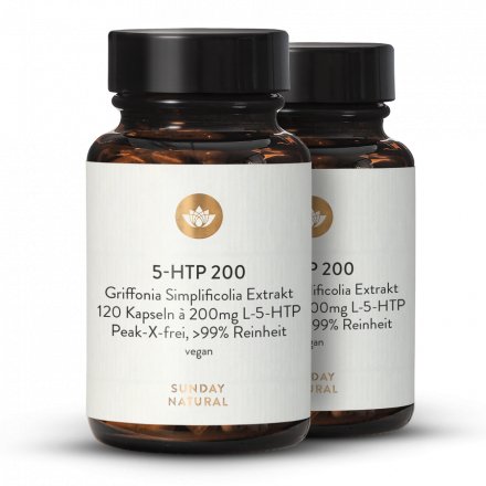 5-HTP 200mg Capsules Griffonia Simplicifolia Extract
