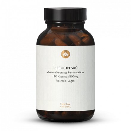 Vegan L-Leucine 500mg Capsules Produced by Fermentation
