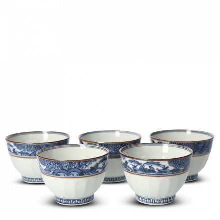 Teetasse Japan Porzellan 5er Set Obisansui