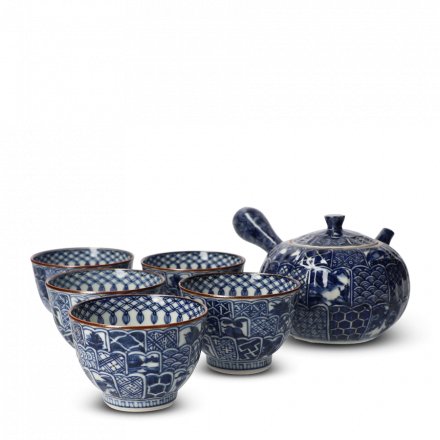 Teetassen Set Japan Porzellan 5er Tee Set Kikuborishonzui
