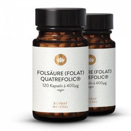 Folsäure (Folat) Quatrefolic® 400µg Kapseln