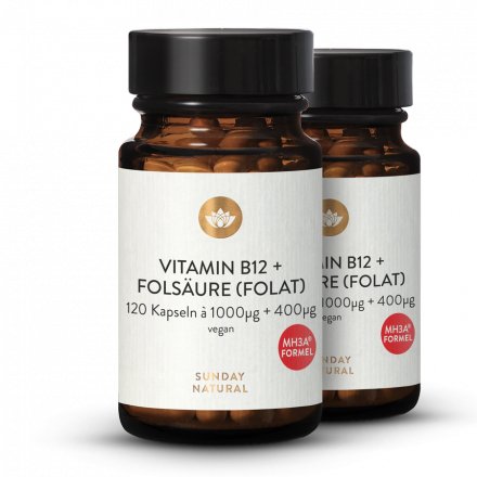 Vitamin B12 + Folsäure MH3A® + Quatrefolic® 1000µg + 400µg