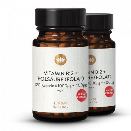 Vitamin B12 + Folate MH3A® + Quatrefolic® 1,000µg + 400µg