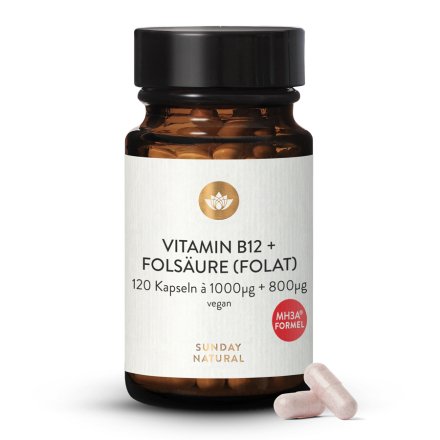 Vitamin B12 + Folsäure MH3A® + Quatrefolic® 1000µg + 800µg