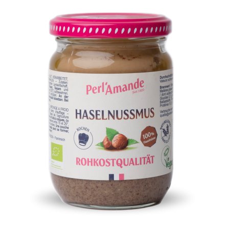 Haselnussmus Haselnussbutter Perl'Amande Bio Rohkost
