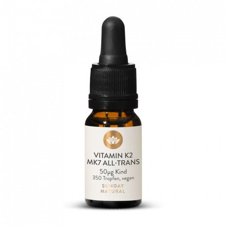 Vitamin K2 MK7 50µg All-Trans, Vegan 350 Drops, for Children