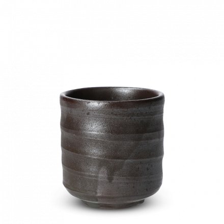 Japanese Clay Teacup Bizen Hiragata