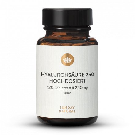Hyaluronic Acid 250mg High-Dose Vegan, From Fermentation