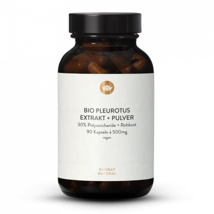 Organic Pleurotus Powder + Extract Capsules