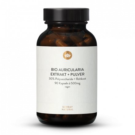 Organic Auricularia Powder + Extract Capsules