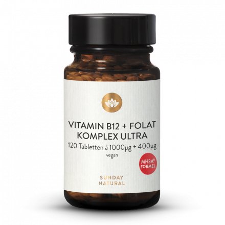 Vitamin B12 + Folsäure MH3A®+Folat Komplex 1000µg + 400µg