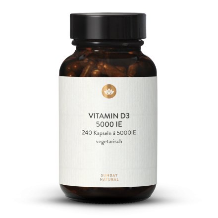 Vitamin D3 5.000 IE Hochdosiert 240 Kapseln