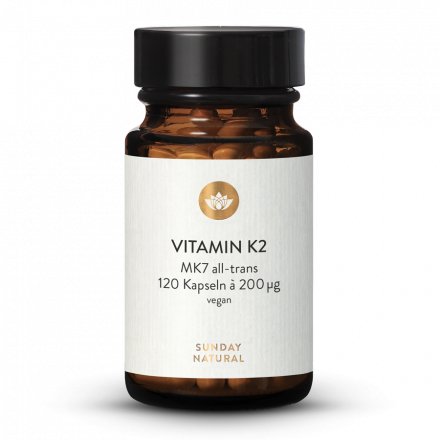 Vitamin K2 Mk7 200 µg all trans Vegan 120 Kapseln Hochdosiert