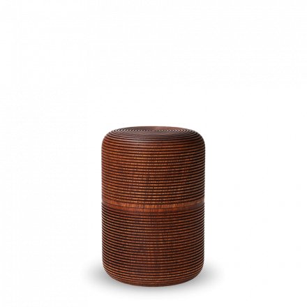 Japanese Wooden Gato Mikio Fuki Karmi Tawara Tea Caddy