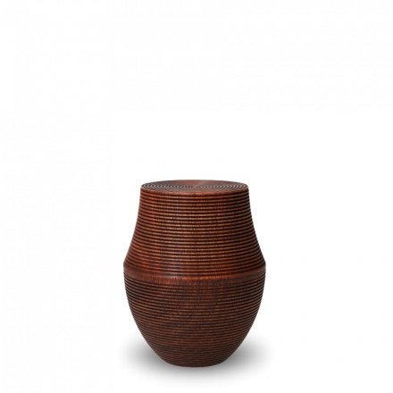 Japanese Wooden Gato Mikio Fuki Karmi Kama Tea Caddy