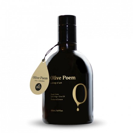 Olive Oil Greece Extra Virgin Organic Olive OLIVE POEM -  A DROP OF ART