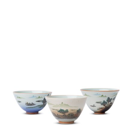 Jingdezhen Gongbi Painted Porcelain Teacup Daylight