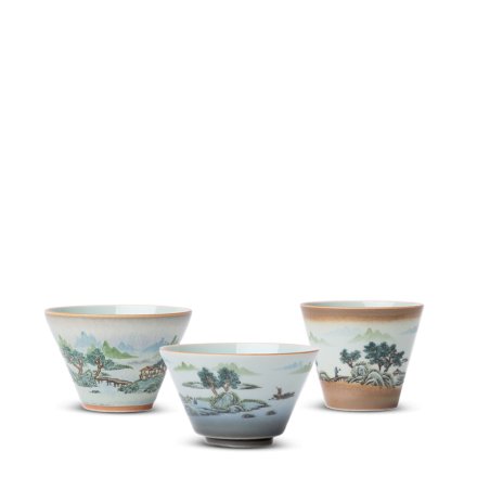 Jingdezhen Gongbi Painted Porcelain Teacup Straight