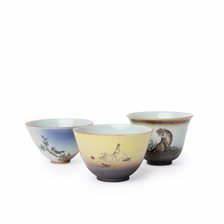 Jingdezhen Gongbi Painted Porcelain Teacup Animal