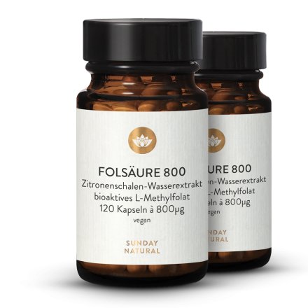 High-Dose Folic Acid (Folate) 800µg Capsules