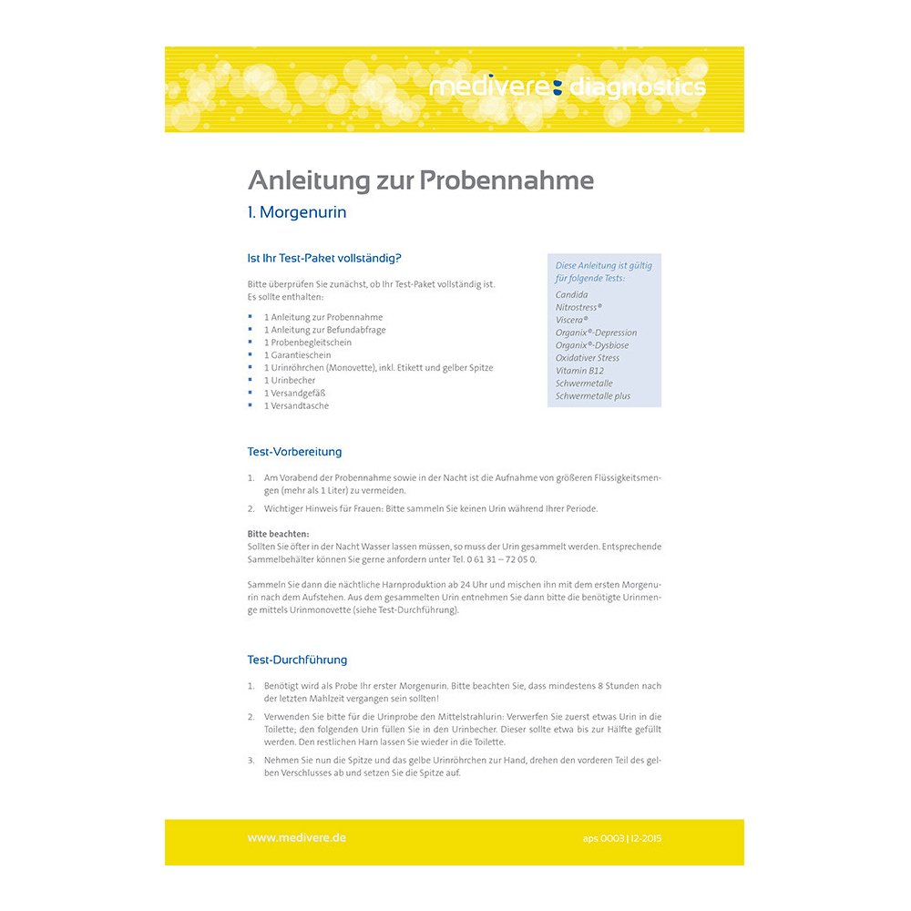 Vitamin B12 Test Mma Urintest Einfach Zuhause Sunday Natural