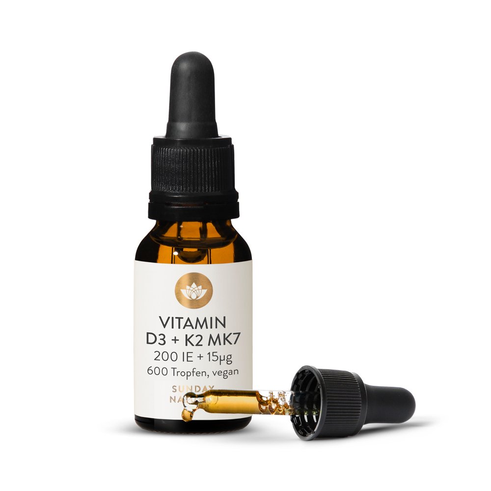 Vitamin D3 K2 Mk7 Baby Kinder 200 Ie 15µg 600 Tropfen Sunday Natural