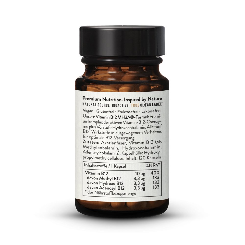 Vitamin B12 Mh3a 10mg Kinder Bioaktiv Vegan Naturlich 120 Mini Kapseln Sunday Natural