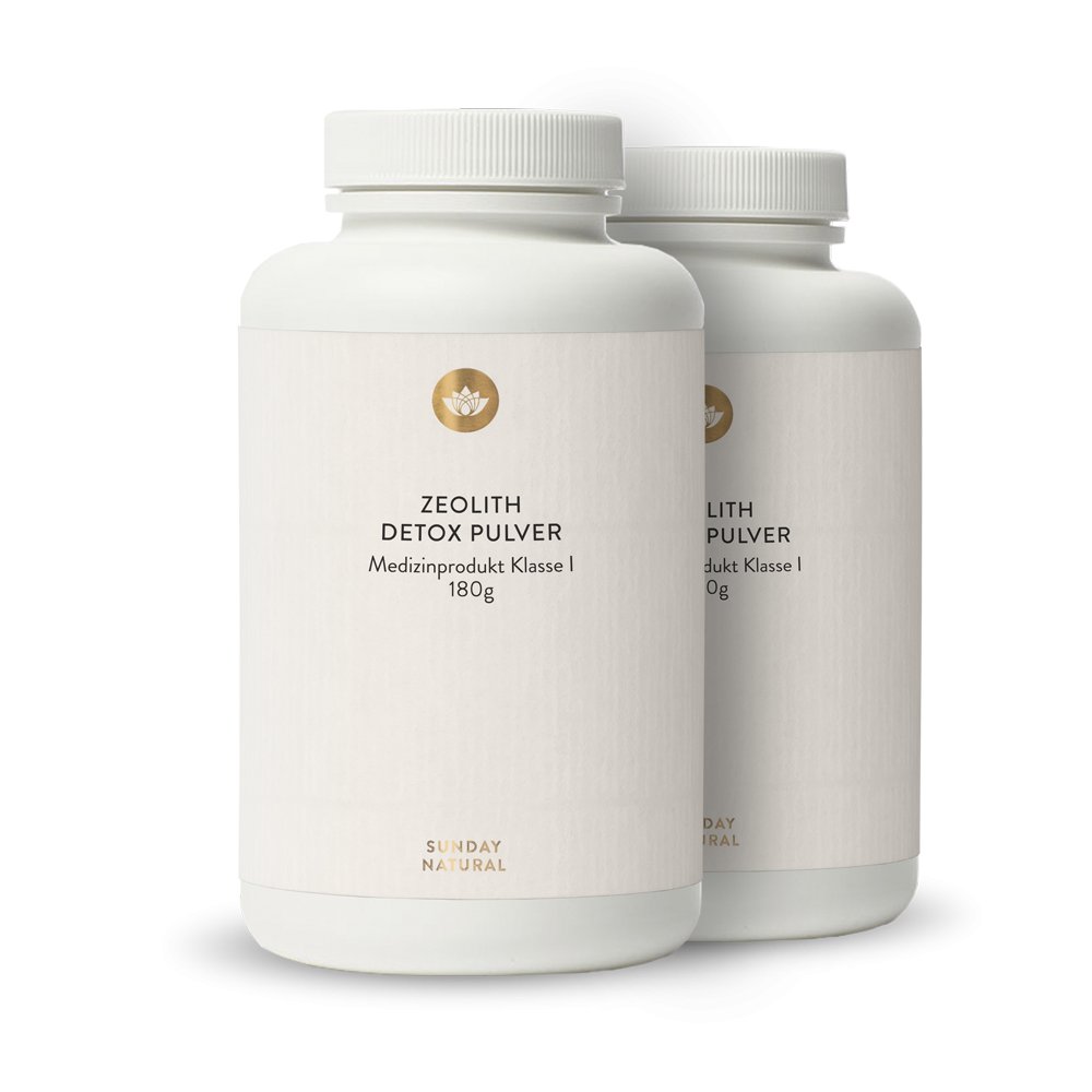 clinoptilolith zeolith pulver in pharmaqualitat 2x180g sunday natural