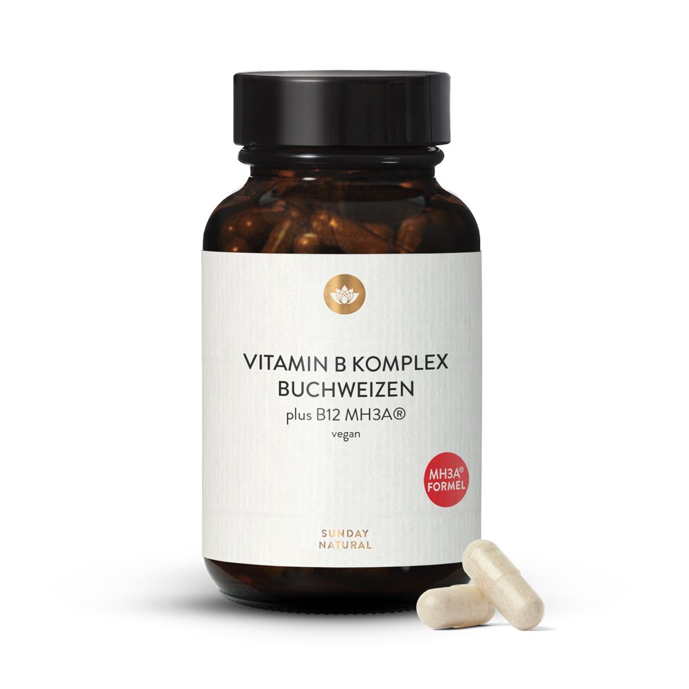 Vitamin B Komplex natürlich + B12 MH3AFormel vegan 100 Kapseln