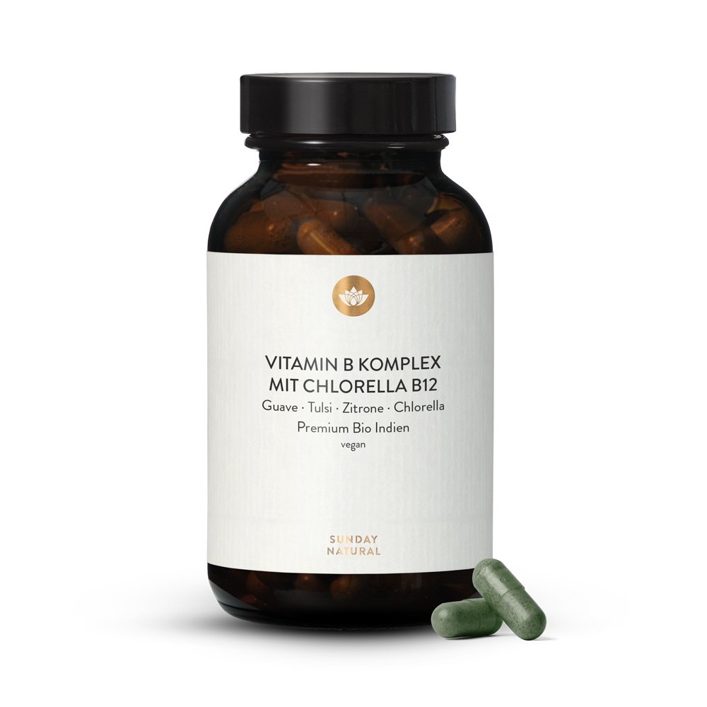 Vitamin BKomplex Bio Natürlich mit B12 vegan aus Chlorella 100 Kapseln