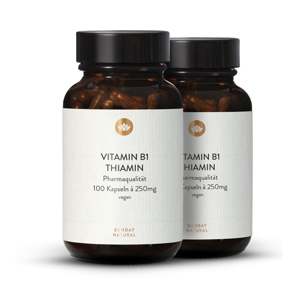 Vitamin B1 hochdosiert 250mg hochreine Qualität vegan 2x100 Kps